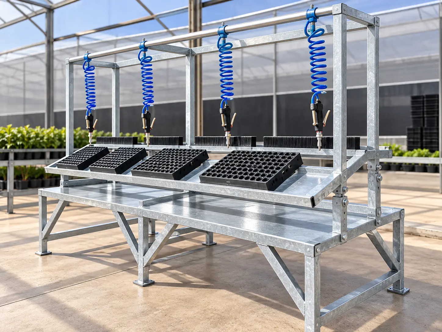 Mesa de estaqueamento ECOBR para produção de mudas